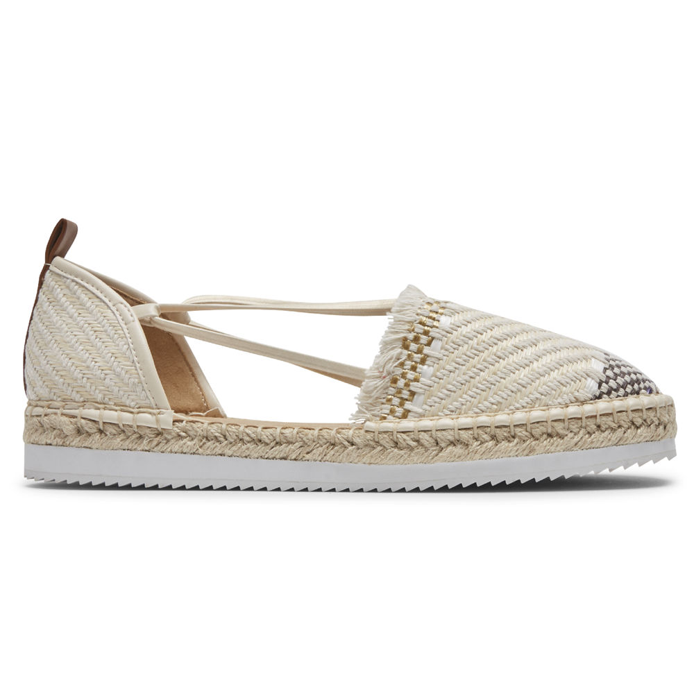 Rockport Womens Slip-On Beige - Seaview Bungee - UK 578-DZOTLQ